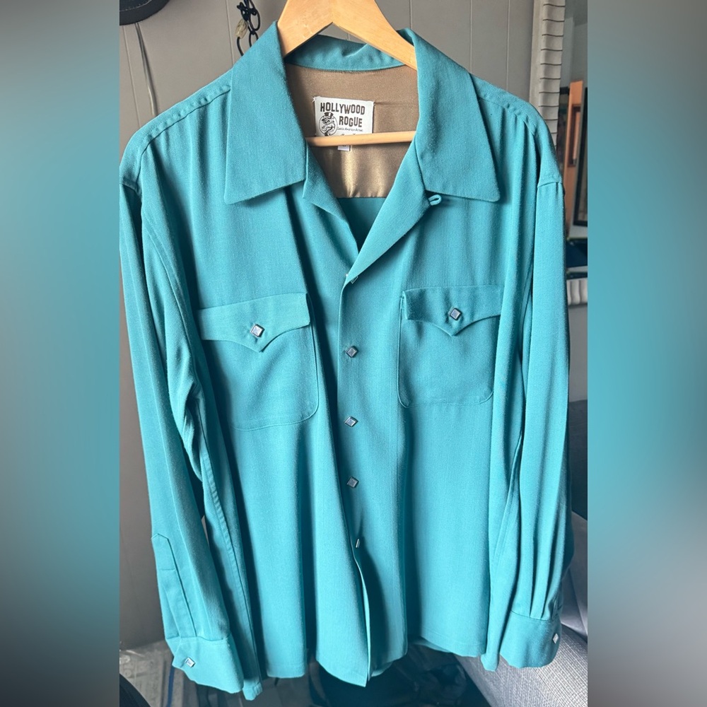 Vintage rockabilly and country western style shirt, by Hollywood Rogue.